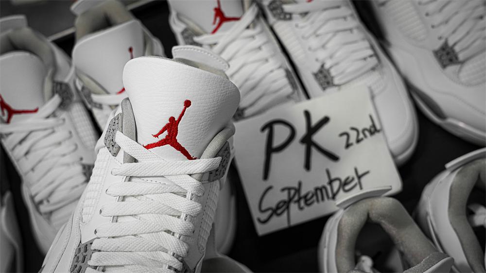 PK GOD Jordan 4 Retro White Oreo RETAIL MATERIALS READY TO SHIP